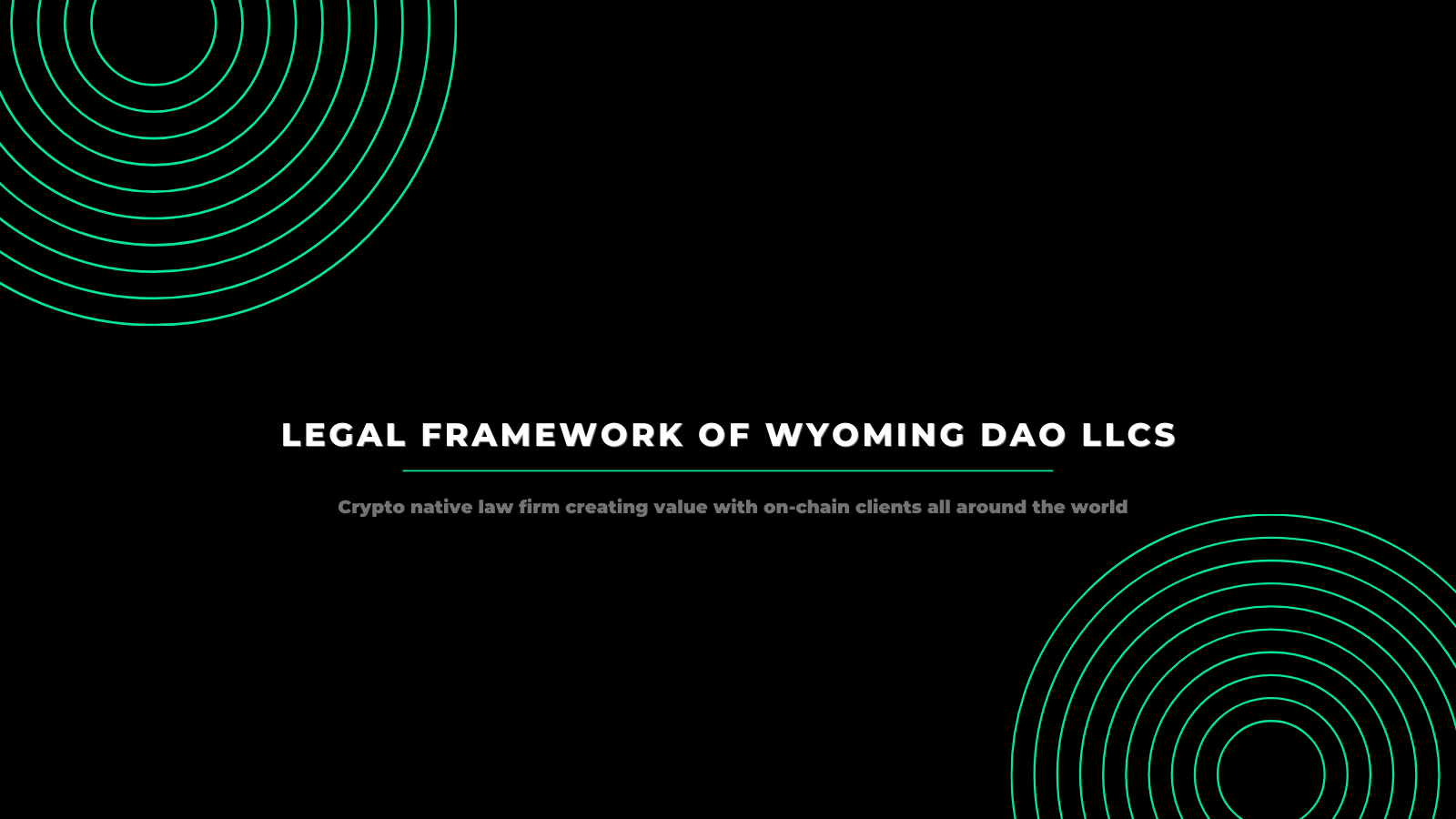 Legal Framework of Wyoming DAO LLCs