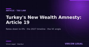 Turkey’s New Wealth Amnesty: What Changes with Provisional Article 19
