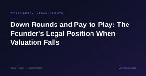Down Rounds and Pay-to-Play: The Founder's Legal Position When Valuation Falls