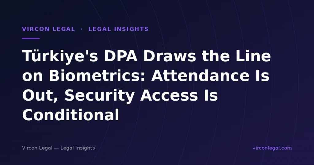Türkiye’s DPA Draws the Line on Biometrics: Attendance Is Out, Security Access Is Conditional