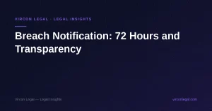 Breach Notification: 72 Hours and Transparency — Vircon Legal