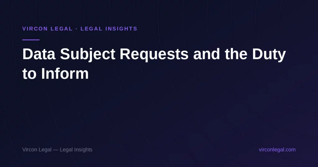 Data Subject Requests and the Obligation to Inform: Procedure in Five Decisions