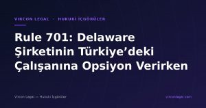 Rule 701: Delaware Şirketinin Türkiye’deki Çalışanına Opsiyon Verirken