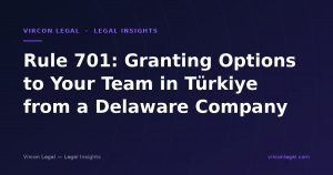 Rule 701: Granting Options to Your Team in Türkiye from a Delaware Company