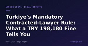 Türkiye's Mandatory Contracted-Lawyer Rule: What a TRY 198,180 Fine Tells You